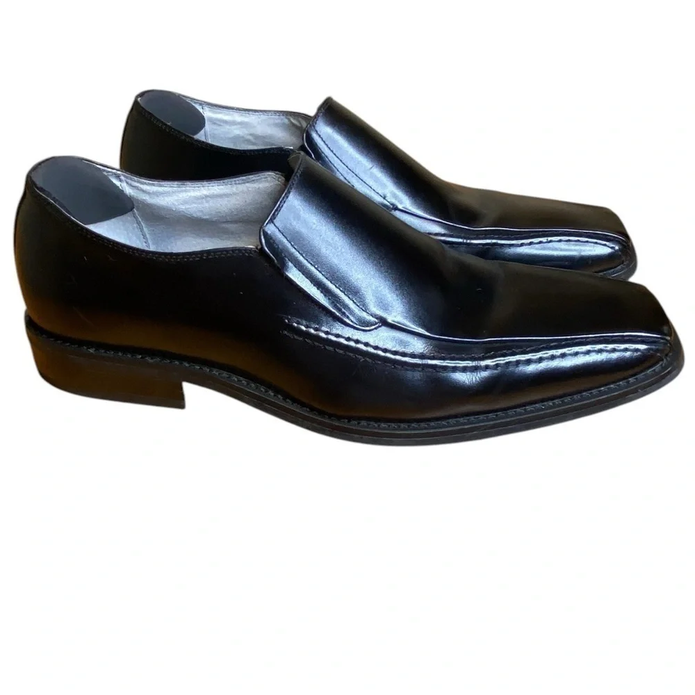 Stacy Adams Hillman Black Toe Loafer Dress Shoes Men’s Size 10M 24199-01
